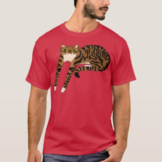 Camiseta Long Brown Tabby Cat
