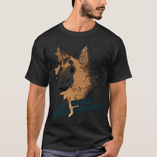 Camiseta Long Haired German Shepherd 301 (Frente)