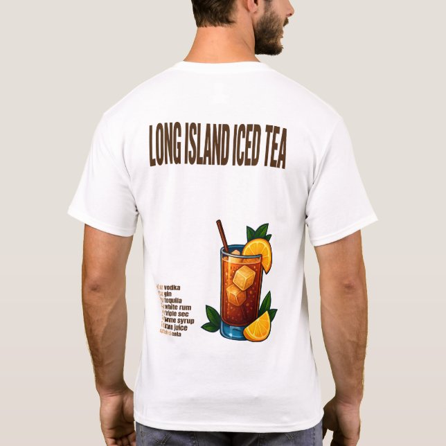 Camiseta Long Island Iced Tea T-Shirt – Bold Retro Cocktail (Verso)