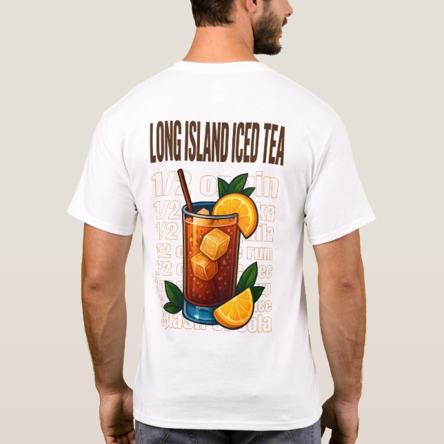 Camiseta Long Island Iced Tea T-Shirt – Bold Retro Cocktail (Verso)