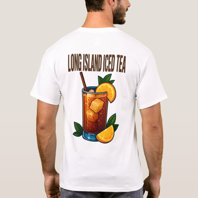 Camiseta Long Island Iced Tea T-Shirt – Bold Retro Cocktail (Verso)