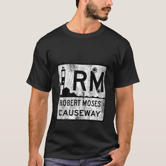 Camiseta Long Island Ny Robert Moses Causeway Rua Em Descan (Frente)