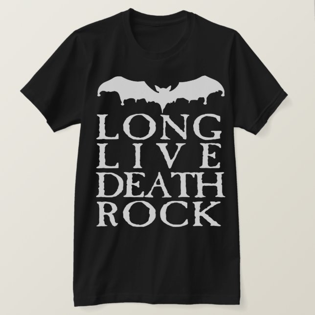 Camiseta Long Live Deathrock (Frente do Design)