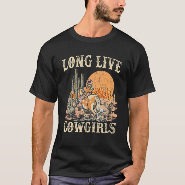 Camiseta Long Live Howdy Rodeo Western Country Cowgirl Gr (Frente)