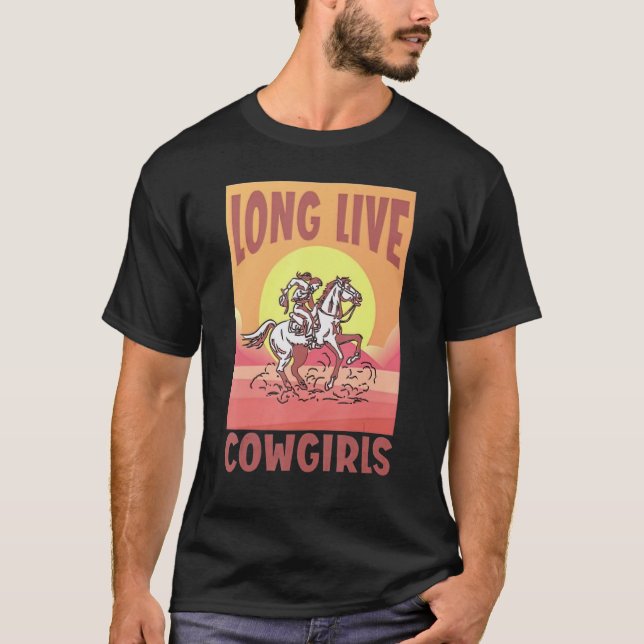 Camiseta Long Live Howdy Rodeo Western Country Southern Cow (Frente)