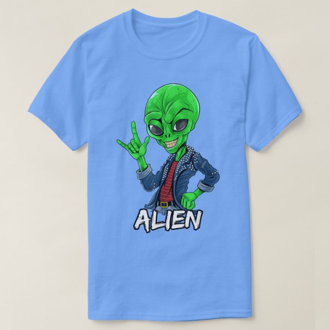 Camiseta Long Live Rock and Roll Alien 2315 (Frente do Design)