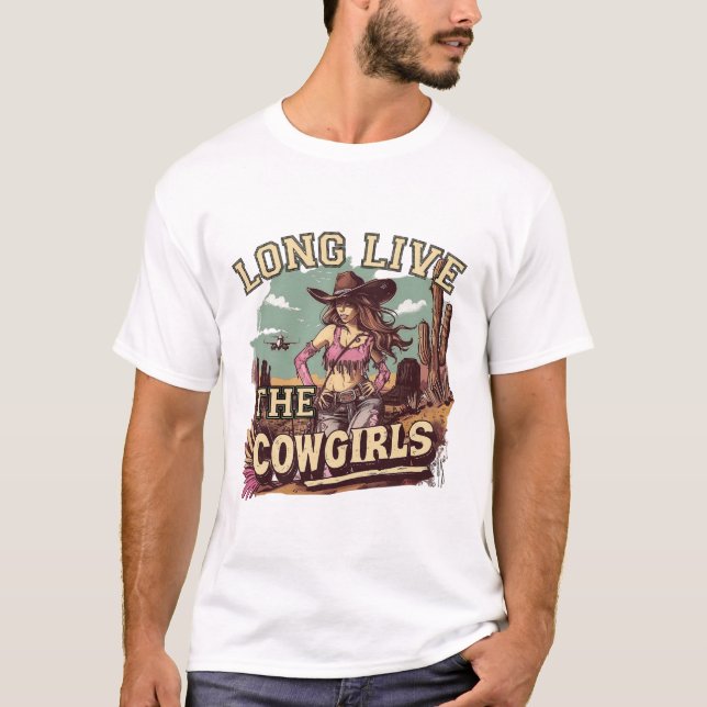 Camiseta Long live the cowgirl (Frente)