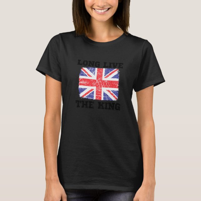 Camiseta Long Live The King England UK Crown Support (Frente)