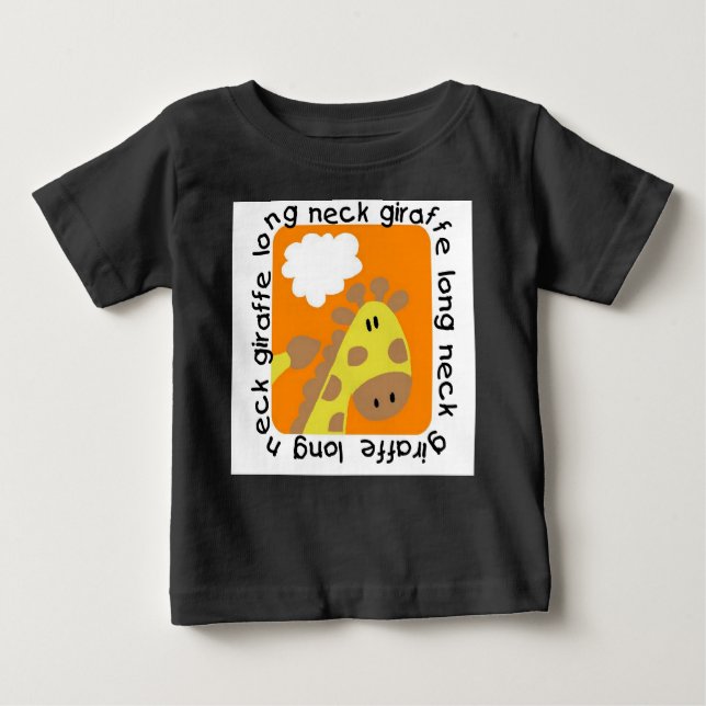 Camiseta Long Neck Giraffe Baby Raglan (Frente)