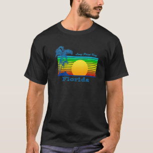 Camiseta Long Point Key Florida Retro Tropical Beach Sunset