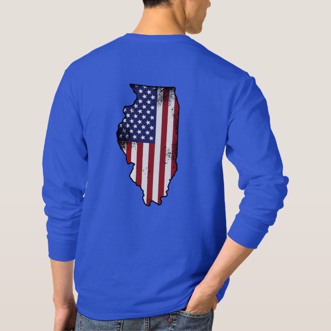 Camiseta Long Sleeve do Illinois Patriot (Verso)