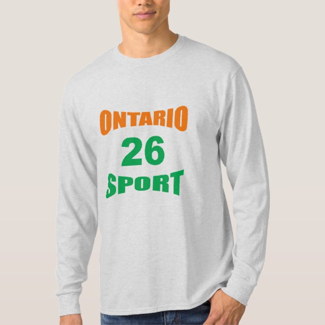 Camiseta Long Sleeve T-Shirt ash  ONTARIO  SPORT  26 (Frente)