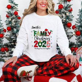 Camiseta Long-sleeved Christmas T-shirt 2025