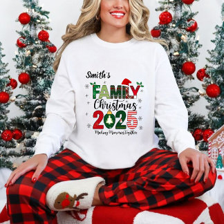 Camiseta Long-sleeved Christmas T-shirt 2025