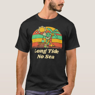 Camiseta Long Tide No Sea Beach Friends Ocean Buddy Funny S