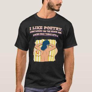 Camiseta Longa Caminhada No Gráfico Da Praia
