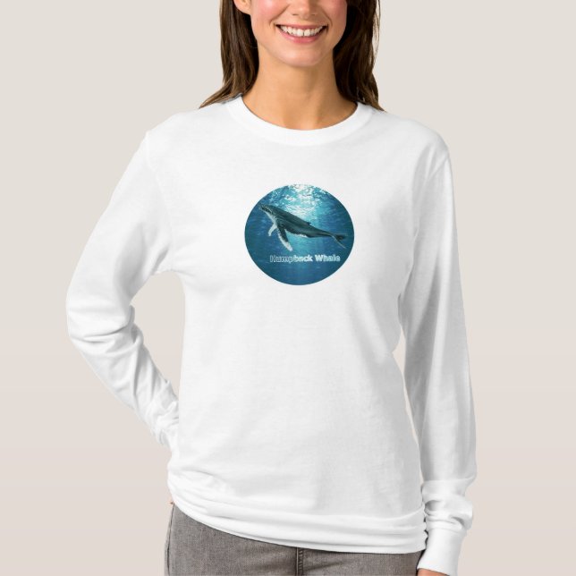 Camiseta Longa de Baleia Jubarte (Frente)