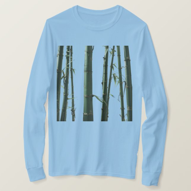 Camiseta longa de manga de bambu exótica (Frente do Design)