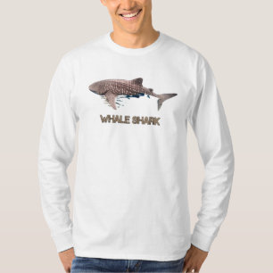 Camiseta Longa de Tubarão Baleia