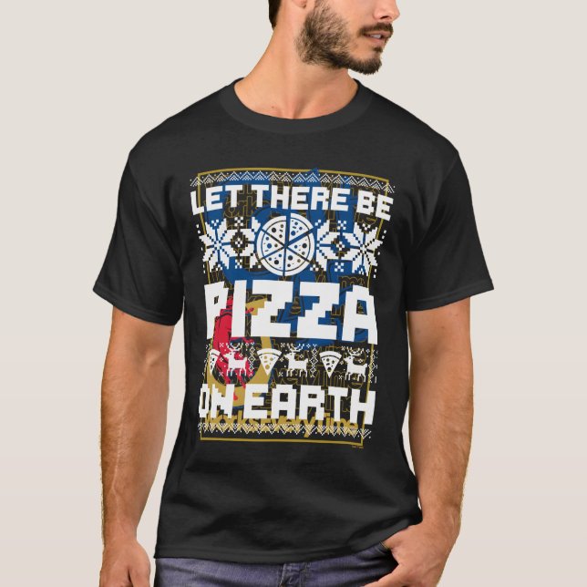 Camiseta Longa Folga Que Haja Pizza Na Terra. (Frente)