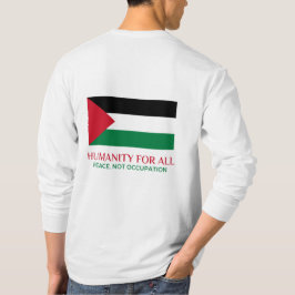 Camiseta Longa manga Palestina Suporta T-Shirt