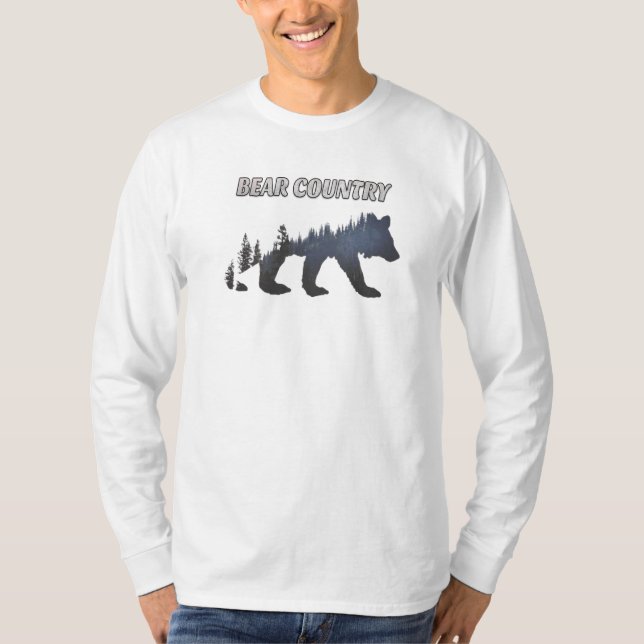 Camiseta Longa Urso Cinzento (Frente)