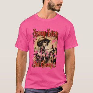 Camiseta Longa Vida À Mulher Fofa Fofa Da Mulher Ocidental