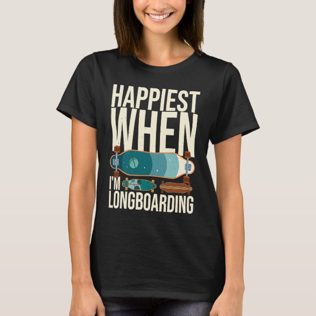 Camiseta Longboard Skateboard Rodas Longboarder Iniciante (Frente)
