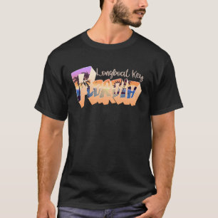 Camiseta Longboat Key Florida Retro Sunset Vacing