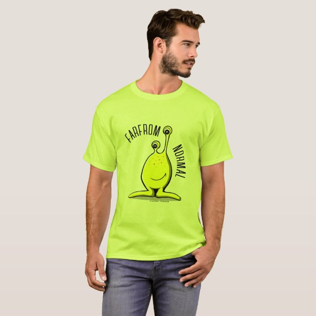 CAMISETA LONGE DO MONSTRO T-SHIRT DE DOIS OLHOS NORMAL (Frente Completa)