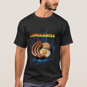Camiseta Longganisa Meme Bootleg Estilo Rap 90s Vintage Eng