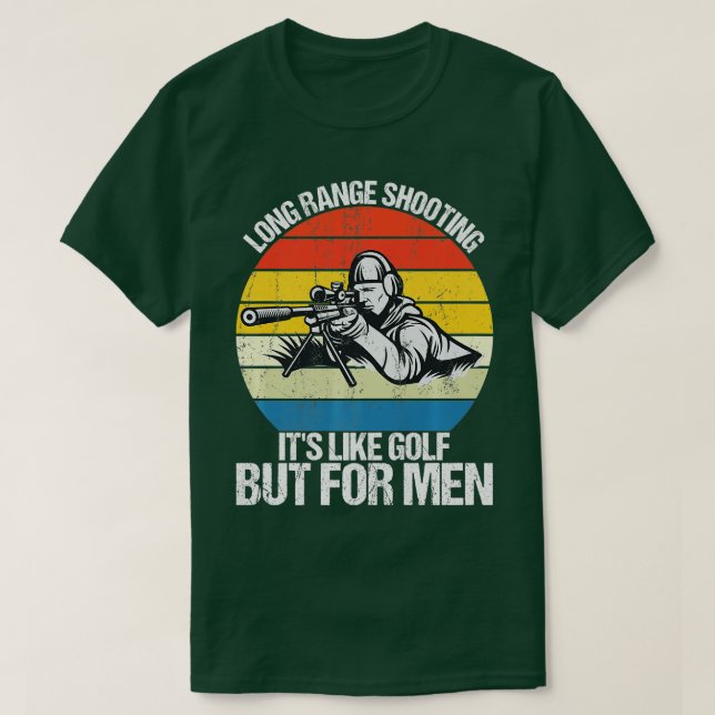 Camiseta Longo Alcance É Como Golfe Mas Para Homens Repitam (Frente do Design)