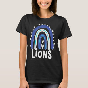 Camiseta Lons School Mascot Heart Rainbow Lion Sports Spi