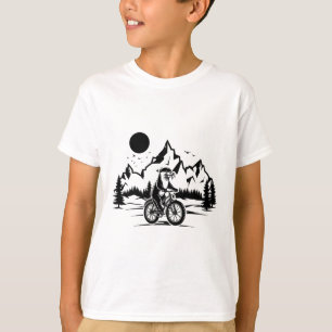 Camiseta Lontra Andando de Bicicleta Ciclismo de Montanha V