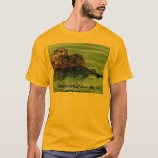 Camiseta Lontra de mar com filhote de cachorro, baía de