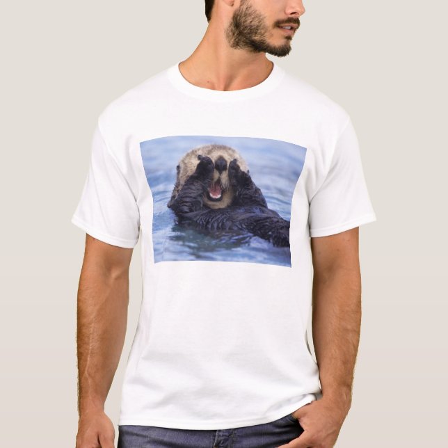 Camiseta Lontra do Mar de Cute | Alasca, EUA (Frente)
