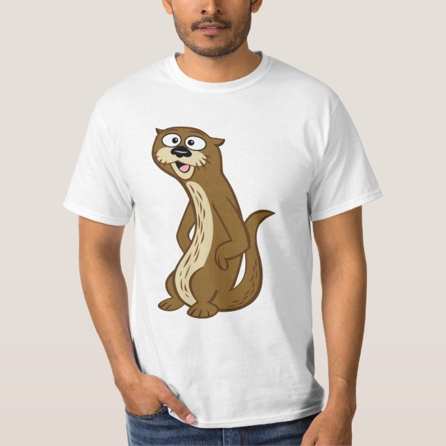 Camiseta Lontra do rick | Reggie da guarda florestal (Frente)