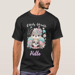Camiseta Lontra Kawaii Super Fofa e Adorável