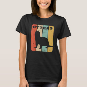 Camiseta Lontra Marinha Vintage Pôr do Sol Retro Fofa Rio F