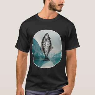 Camiseta Lontra Pescadora – Lontra Fofa Segurando Cana de