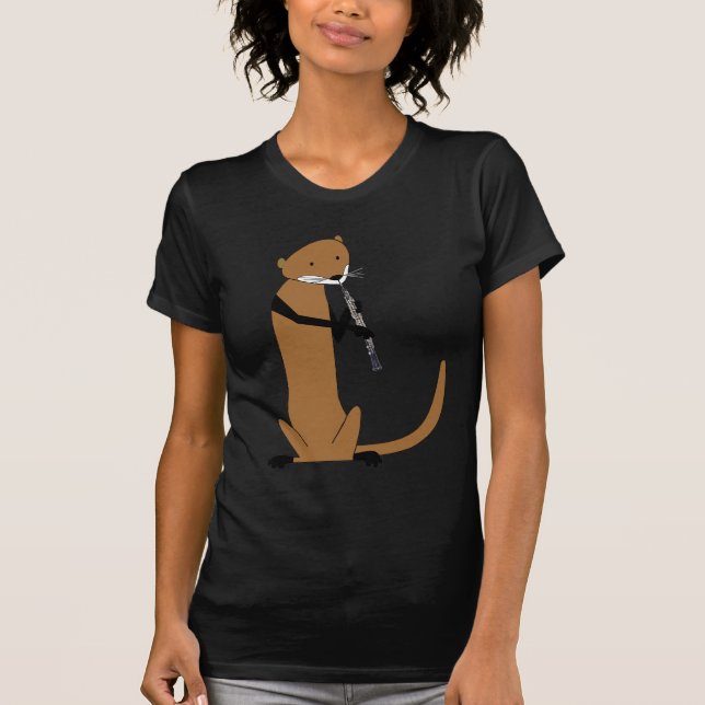 Camiseta Lontra que joga o Oboe (Frente)