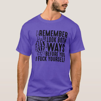 Camiseta Look Both Ways Skellie Hand