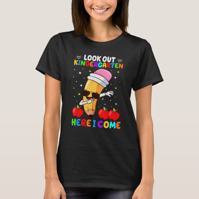 Camiseta Look Out Kindergarten Here I Come Back To School P (Frente)