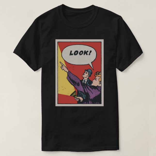 Camiseta LOOK! The Thing in the Sky • Golden Era Comic Art (Frente do Design)