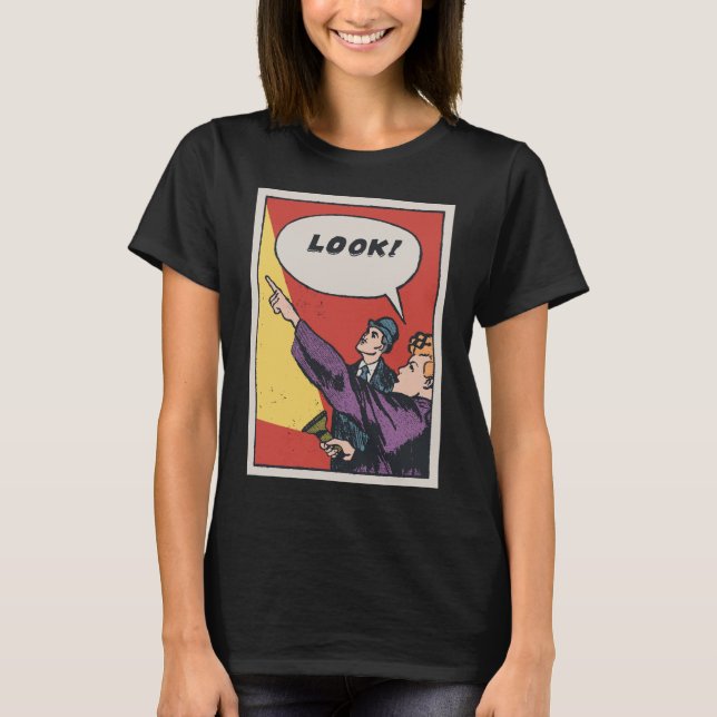 Camiseta LOOK! The Thing in the Sky • Golden Era Comic Art (Frente)
