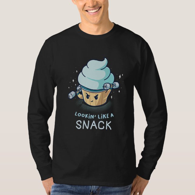 Camiseta Lookin' Like A Snack Camping Outdoor Smore Cake Gy (Frente)