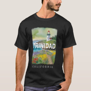 Camiseta Lookout do farol CA de Trinidad e Califórnia SD176