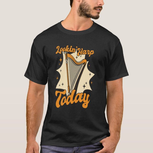 Camiseta Lookup Today Pedal Harp Harpist Konghou Harp (Frente)