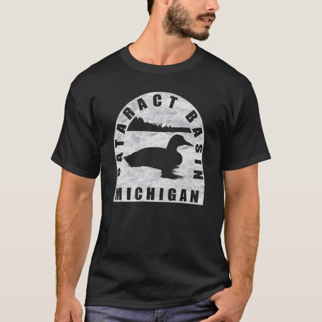 Camiseta Loon da Bacia Catarata Michigan (Frente)