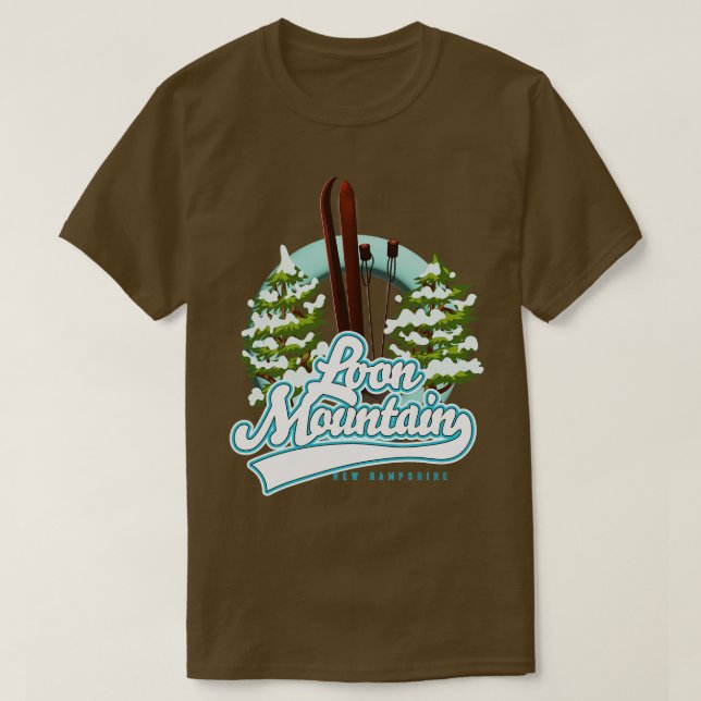 Camiseta Loon Mountain New Hampshire ski (Frente do Design)